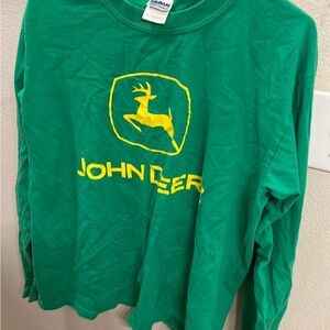 John Deere Women’s Green and Yellow Long Sleeve Tee